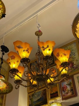 Candelabru tip Galle cu 8 tulipe