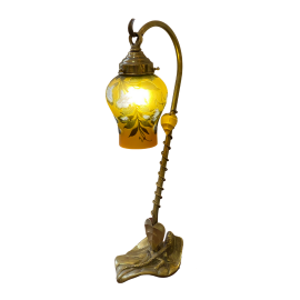 Lampa tip Galle cu suport de bronz masiv