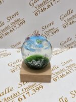Glob sticla Murano cu fluturi iesiti in relief si suport luminos - imagine 3