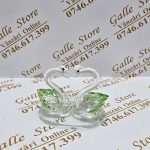 Figurina cu doua lebede cristal