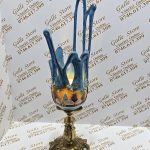 Lampa tip Galle cu picior din bronz