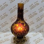 Lampa tip Galle cu picior din bronz