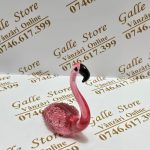 Figurina flamingo sticla murano
