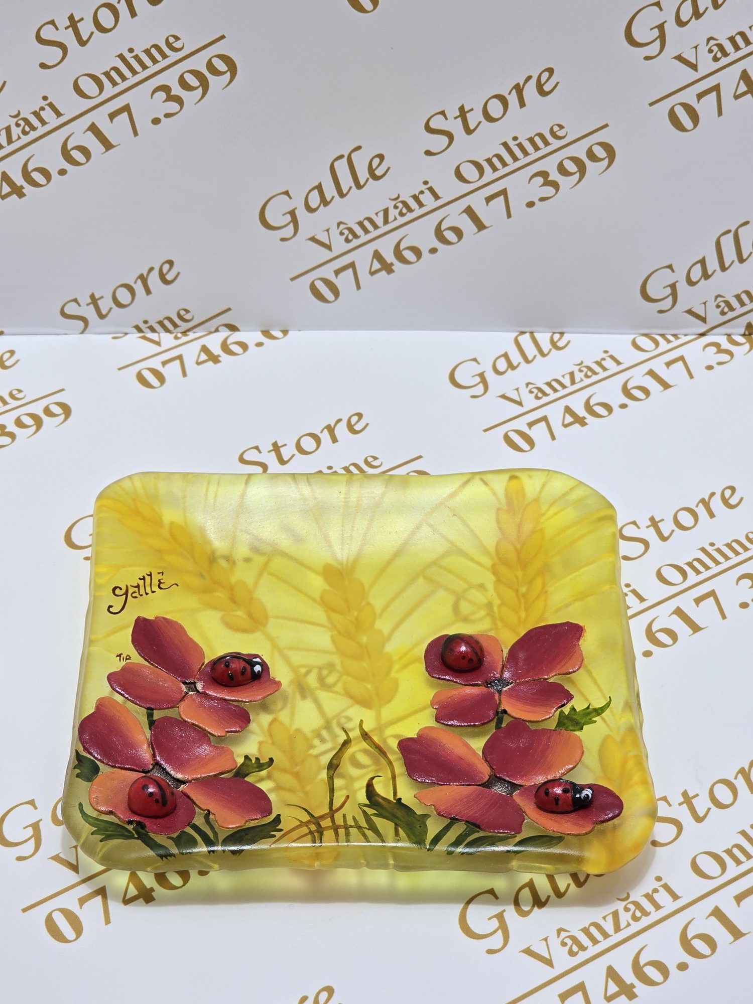 20260325_221123 Farfurie cu spice de grau si gargarite tip Galle - imagine 1