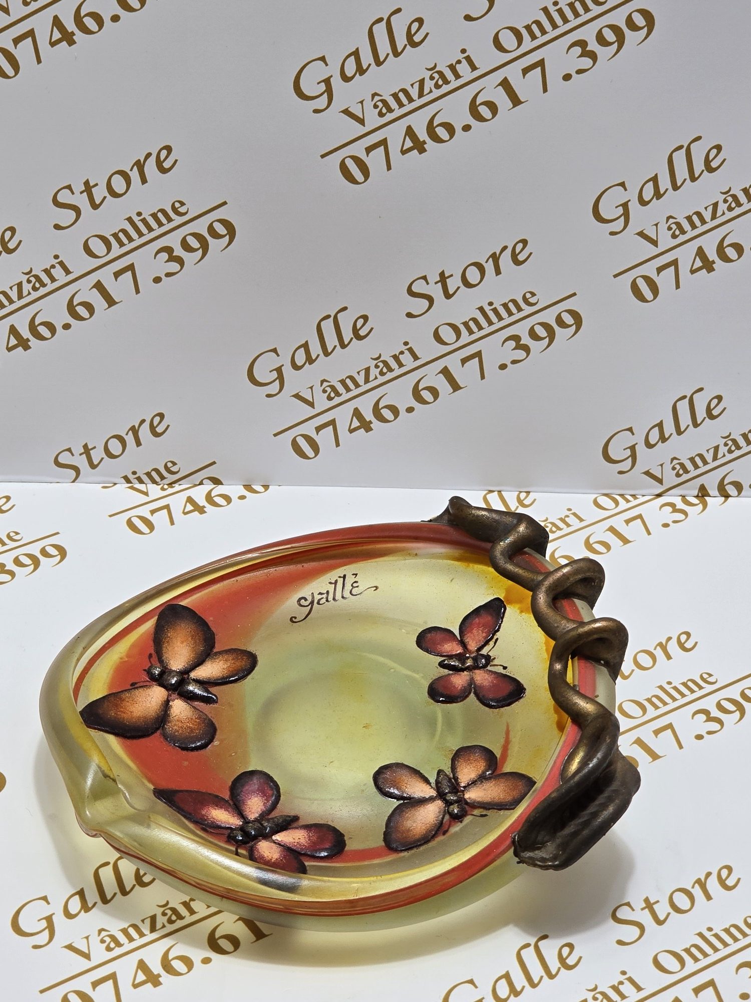 20260329_145109 Farfurie tip Galle cu fluturi - imagine 1