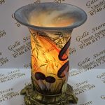 Lampa tip Galle cu suport de bronz