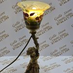 Lampa tip Galle cu picior din bronz