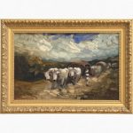 Tablou cu rama Car cu boi 26x39