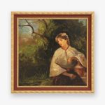 Tablou cu rama Taranca cu ulcior 35x34