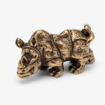 Figurina mica bronz Rinocer